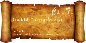 Csatlós Terézia névjegykártya